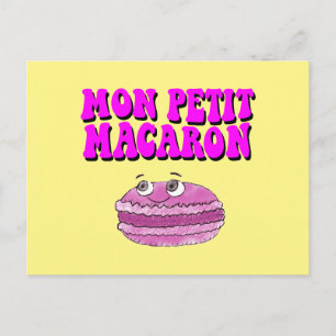 Carte Postale Mon Petit Macaron Texte Super rétro