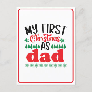 Carte Postale Mon premier Noël comme papa