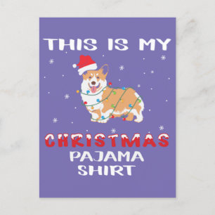 Carte Postale Mon pyjama de Noël Joyeux Noël Joyeux Noël Joyeux