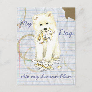 Carte Postale Mon Samoyed Ate mon plan de leçon