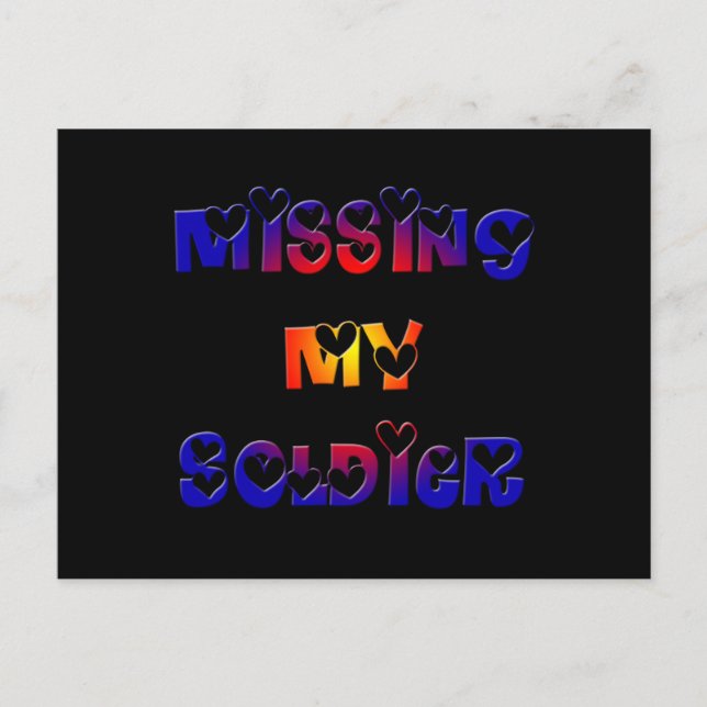Carte Postale Mon soldat a disparu (Devant)