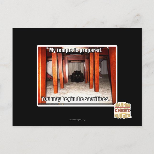 Carte Postale Mon temple est préparé. (Devant)