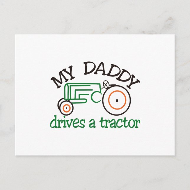 Carte Postale Mon tracteur Daddy (Devant)