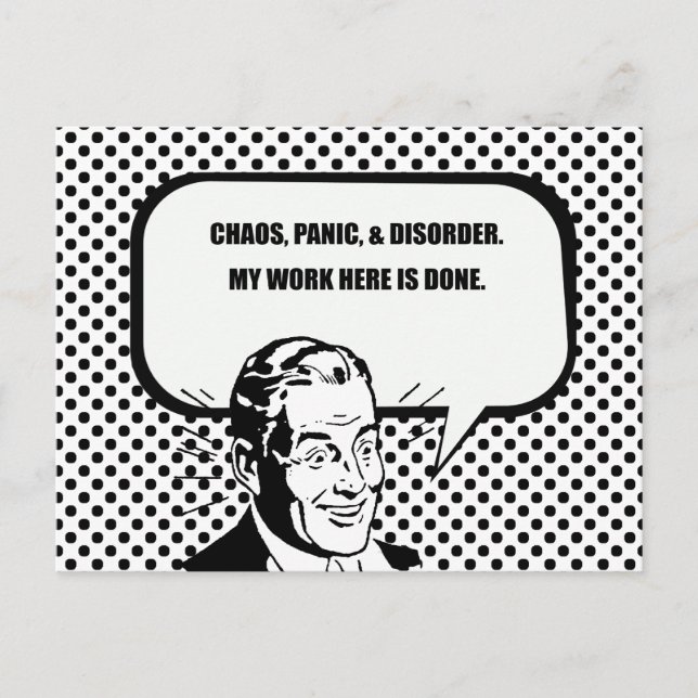 CARTE POSTALE MON TRAVAIL ICI EST FAIT (Devant)