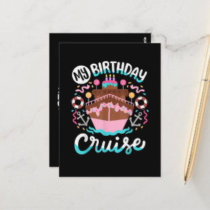 Carte Postale Mon voyage en croisière pour mon anniversaire