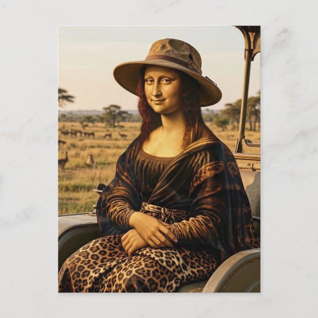 Carte Postale Mona en safari (Devant)