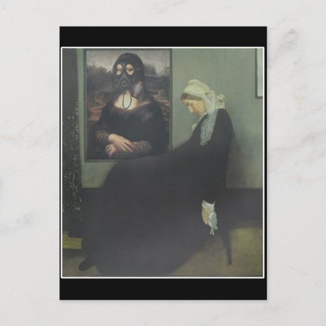 Carte Postale Mona Lisa a gazé la mère de Whistler (Devant)