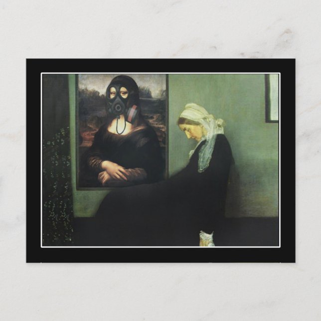 Carte Postale Mona Lisa a gazé la mère de Whistler (Devant)