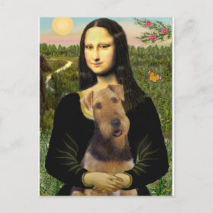Carte Postale Mona Lisa - Airedale Terrier (#1)