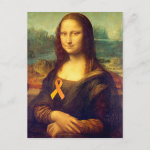 Carte Postale Mona Lisa Au Ruban Orange