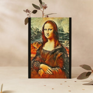 Carte Postale Mona Lisa aux couleurs chaudes