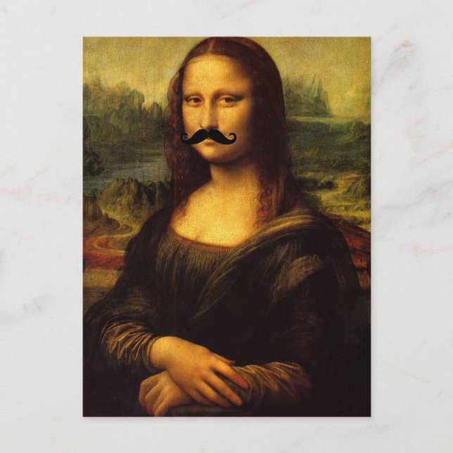 Carte Postale Mona Lisa Avec Moustache (Devant)
