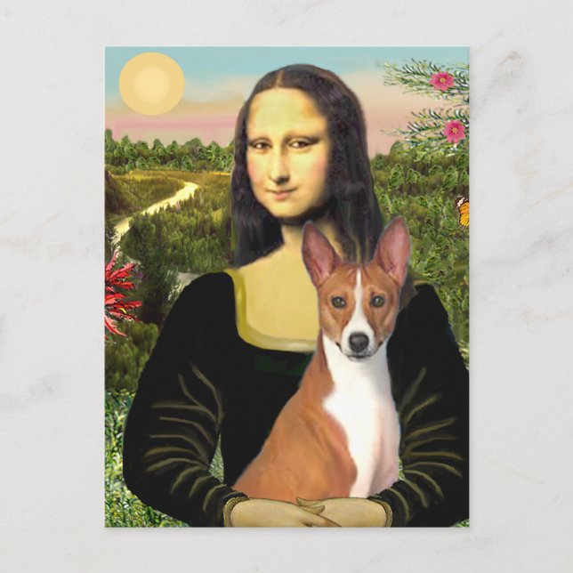 Carte Postale Mona Lisa - Basenji 1 (Devant)