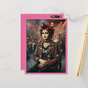 Carte Postale Mona Lisa British Punk Rock