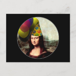 Carte Postale Mona Lisa Casquette de la fête de port