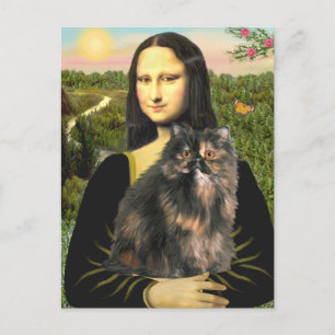 Carte Postale Mona Lisa - Chat calicot persan