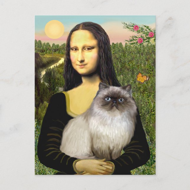 Carte Postale Mona Lisa - Chat himalayen 7 (Devant)