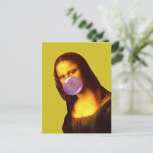 Carte Postale Mona Lisa Chauffage gomme Bulle