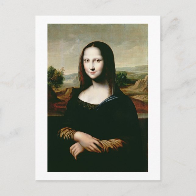 Carte Postale Mona Lisa, copie du tableau de Leonardo da Vin (Devant)