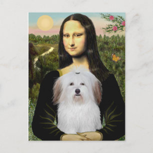 Carte Postale Mona Lisa - Coton De Tulear