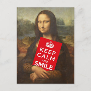 Carte Postale Mona Lisa Dit Garder Le Calme Et Le Sourire