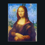 Carte Postale Mona Lisa et Van Gogh<br><div class="desc">Mona Lisa est représentée dans un monde parallèle à l'ambiance colorée de Van Gogh. Le sourire de Mona Lisa peut être plus énigmatique avec une certaine couleur, dans ce monde moderne. Respectons les peintures de Leonardo Da Vinci et Van Gogh, apprécions Mona Lisa et Road avec Cypress et Star. Ces...</div>