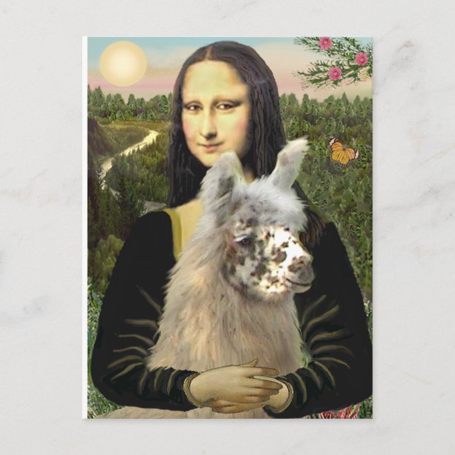 Carte Postale Mona Lisa & Her Llama (Devant)