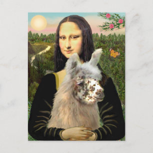 Carte Postale Mona Lisa & Her Llama