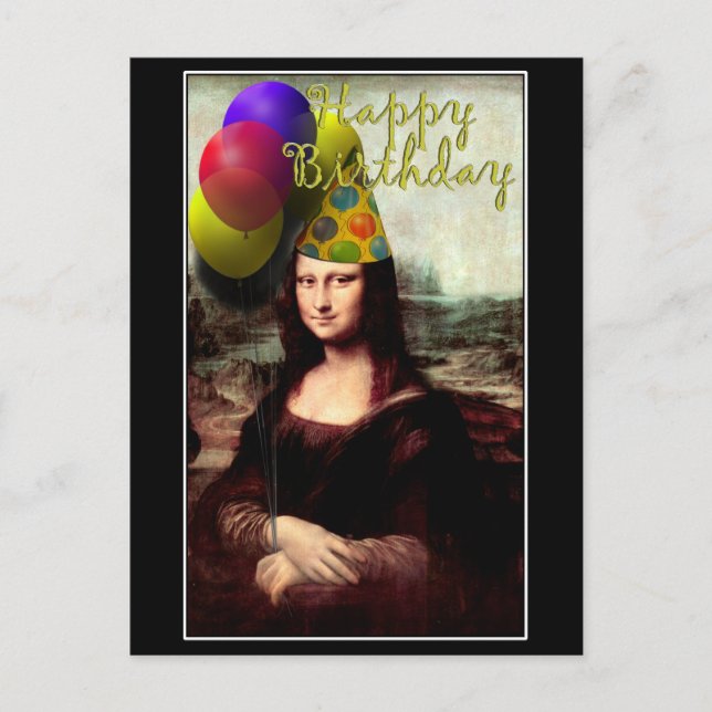 Carte Postale Mona Lisa - La fille d'anniversaire (Devant)