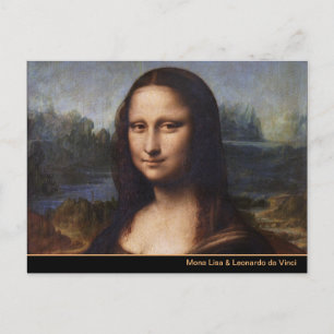 Carte Postale Mona Lisa & Leonardo da Vinci /Italie vintage