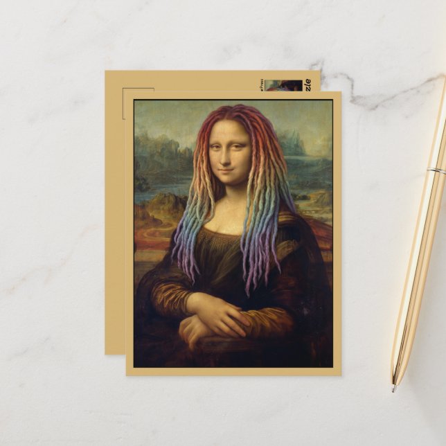 Carte Postale Mona Lisa LGBT (Devant/Arrière en situation)