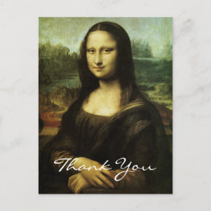 Carte Postale Mona Lisa Merci de Léonard de Vinci