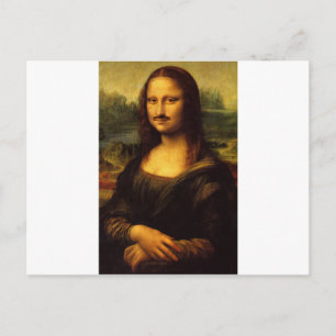 Carte Postale mona lisa moustache