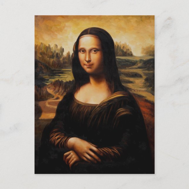Carte Postale Mona Lisa par Leonardo Da Vinci (Devant)