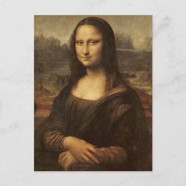 Carte Postale Mona Lisa par Leonardo da Vinci vers 1505-1513 (Devant)