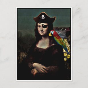 Carte Postale Mona Lisa pirate avec cache-œil