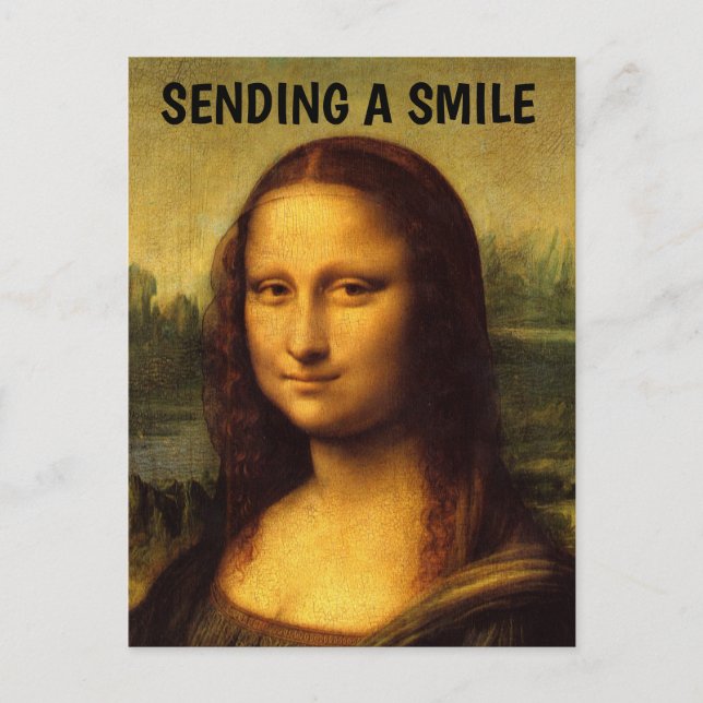 CARTE POSTALE MONA LISA POSTCARD ENVOYANT UN SOURIRE (Devant)