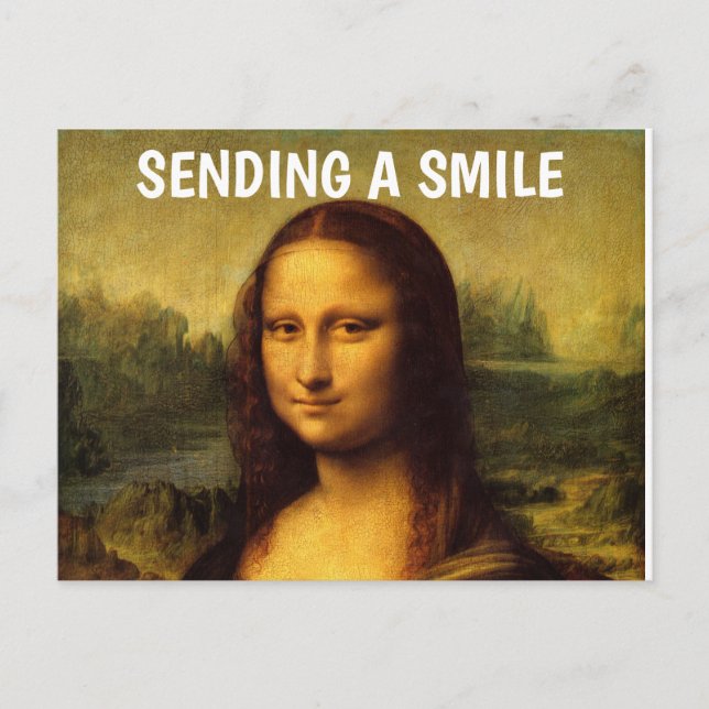 CARTE POSTALE MONA LISA POSTCARD ENVOYANT UN SOURIRE (Devant)