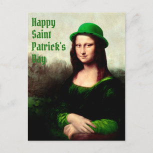 Carte Postale Mona Lisa Saint-Patrick Clover