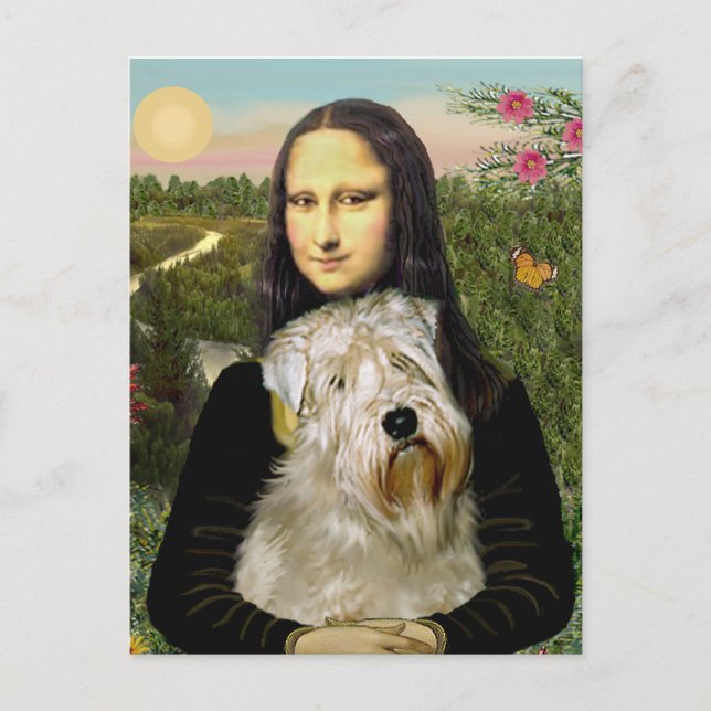Carte Postale Mona Lisa - Wheaten Terrier 1 (Devant)
