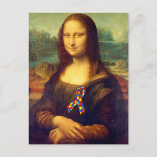 Carte Postale Mona Lisa With Puzzle