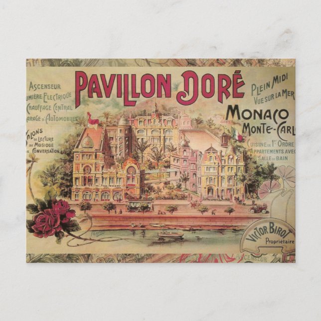 Carte Postale Monaco Fancy Côte d'Azur Vintage France (Devant)