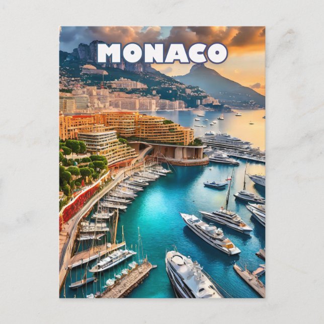 Carte Postale Monaco, joyau scintillant sur la Côte d'Azur (Devant)