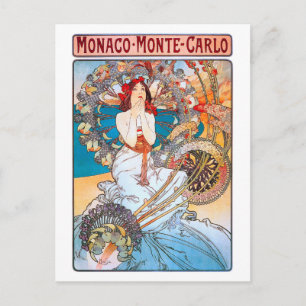 Carte Postale Monaco, Monte-Carlo, Mucha