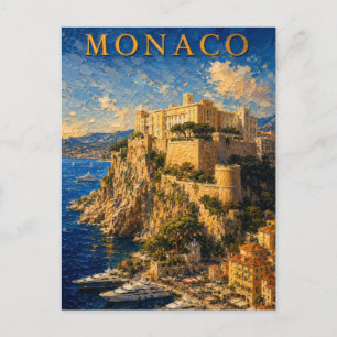 Carte Postale Monaco : Palace de la Côte d'Azur Art Souvenir