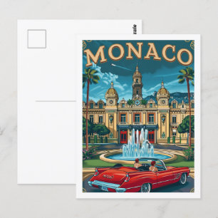 Carte Postale Monaco Vintage Lieu de voyage célèbre
