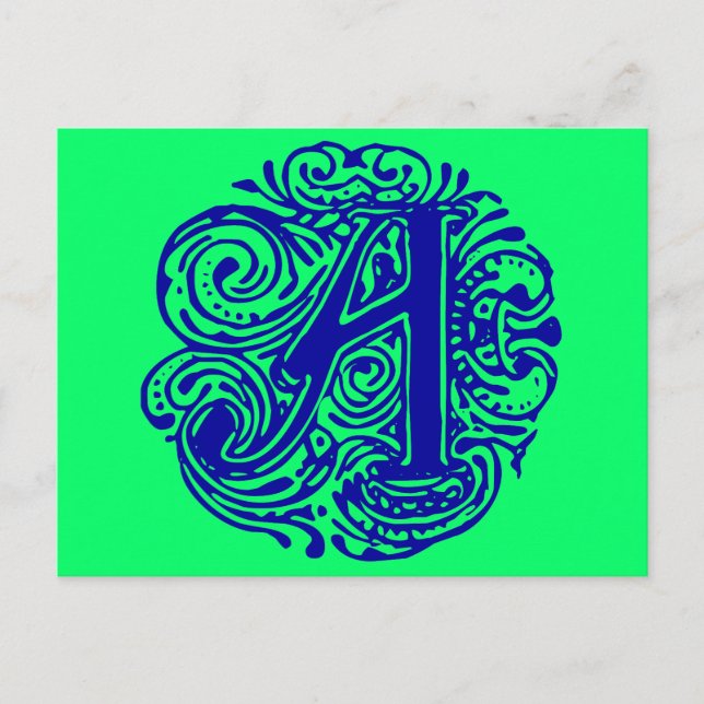 Carte Postale Monarchia bleu "A" (Devant)