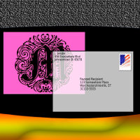 Carte postale Monarchia "M" Fancy Vintage Font
