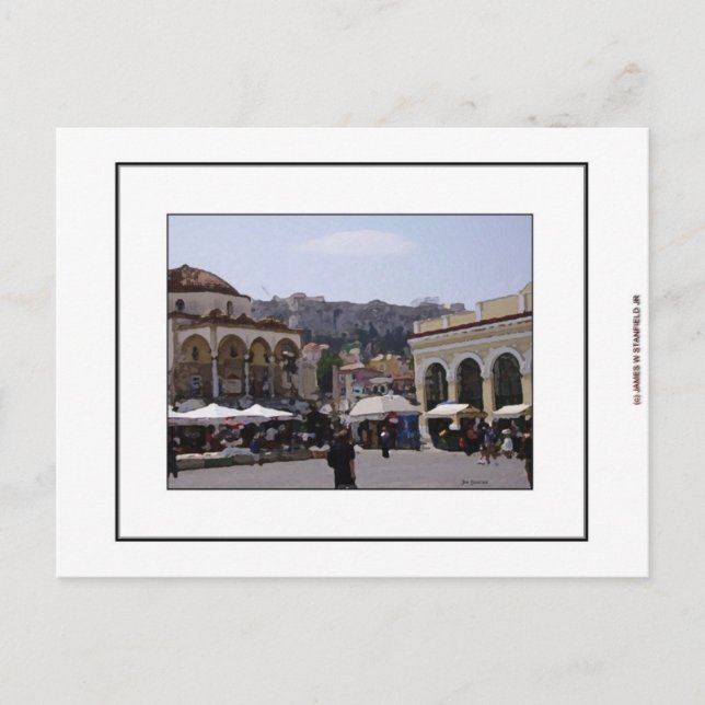 Carte Postale Monasteraki Square in Athens, Greece (Devant)