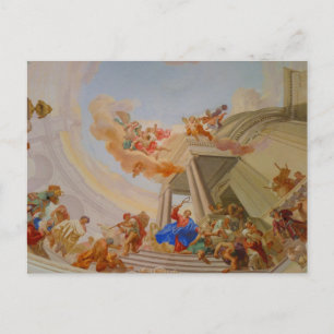 Carte Postale monastère abbaye de neresheim église peinture